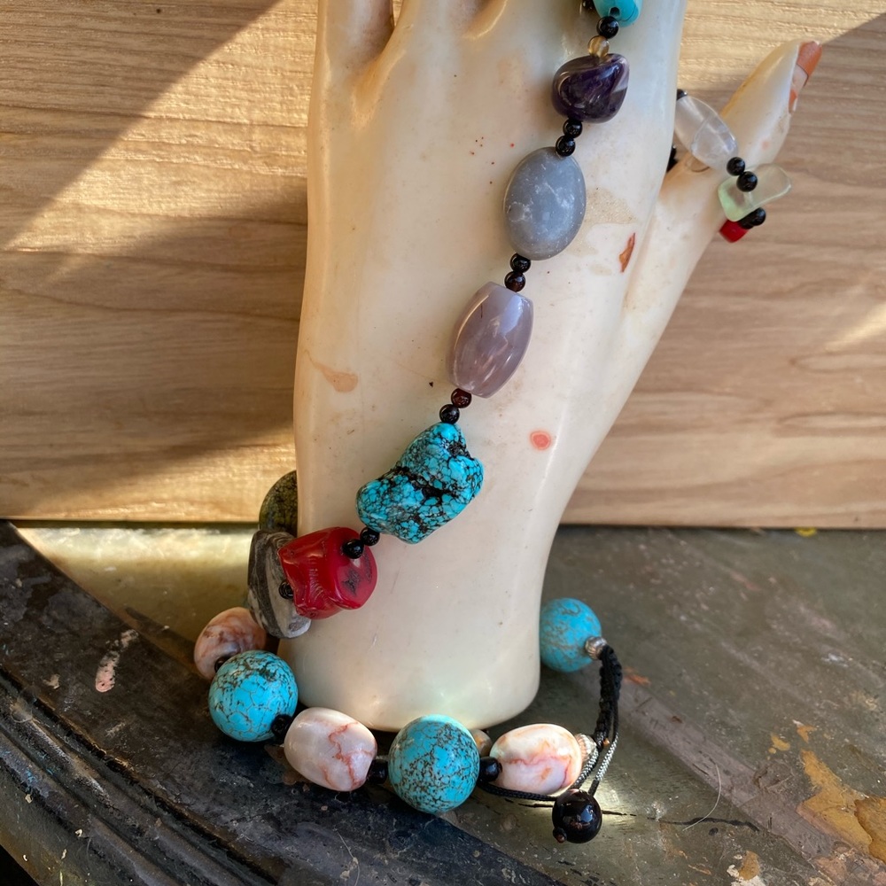 Multi Stone Southwest Necklace and Bracelet